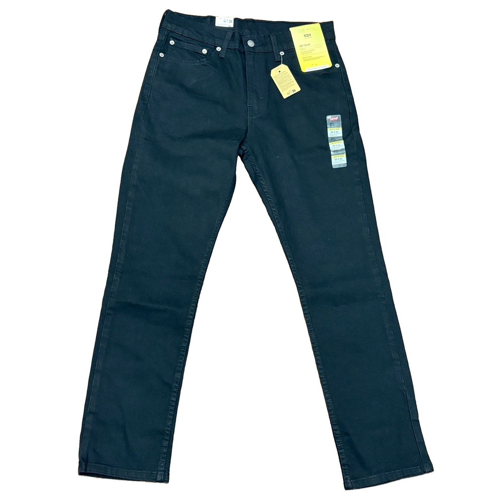 Levi's 511 Jeans Mens 32x30 Black Denim Slim Fit Straight Leg Stretch Flex NWT